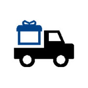 Icône d'un camion avec un colis pour préciser que le livraison est offerte chez Vitalité performance à partir de 80€